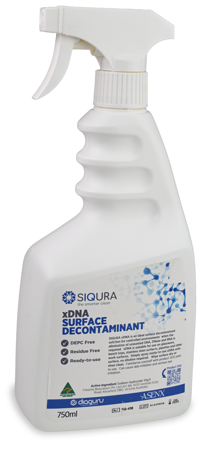 Diaguru SiQura DNA/RNA Removal xDNA Surface Decontaminant 750ml Trigger spray